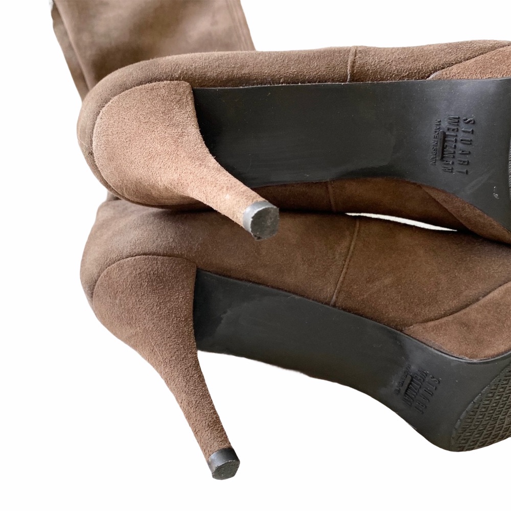 Stuart Weitzman ✦ Tall Suede Platform Heel Boot ✦ - Picture 8 of 11